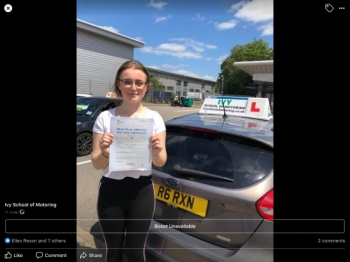 My daughters instructor was the best, he was always willing to take time to explain after each lesson. I highly recommend him to any new  driver and will make sure he teaches the rest of my children too. Thank you so much Ivy School for all your support. One of the best driving schools I have come across so far.